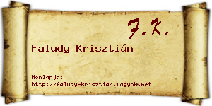 Faludy Krisztián névjegykártya