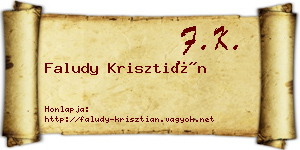 Faludy Krisztián névjegykártya